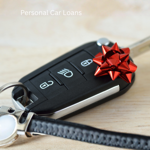 Luxury car key with red ribbon